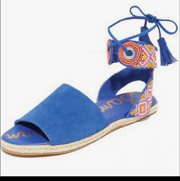 Sam Edelman Shae beaded leather Espadrilles sandal - Picture 3 of 12